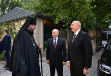 Azərbaycan və Rusiya prezidentləri Müqəddəs Mürdaşıyan Zənənlər Kafedralında olublar Azərbaycan və Rusiya prezidentləri Müqəddəs Mürdaşıyan Zənənlər Kafedralında olublar