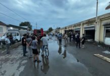 Ucarda baş verən yanğın söndürülüb Ucarda baş verən yanğın