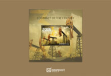 Neft Daşlarının 75 illiyi və “Əsrin müqaviləsi”nin 30-cu ildönümünə həsr olunmuş markalar buraxılıb “Əsrin müqaviləsi”nin 30-cu ildönümünə həsr olunmuş marka