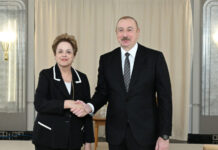 Azərbaycan Prezidenti İlham Əliyevin Kazanda Yeni İnkişaf Bankının prezidenti ilə görüşü olub Oktyabrın 23-də Azərbaycan Respublikasının Prezidenti İlham Əliyevin Kazanda BRICS-ə üzv dövlətlər tərəfindən təsis olunmuş Yeni İnkişaf Bankının prezidenti Dilma Russeff ilə görüşü olub