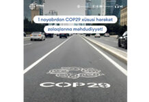 Noyabrın 1-dən COP29 zolaqlarına daxil olmaq qadağandır COP29 zolaqları
