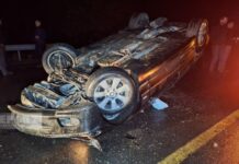 Ucarda zəncirvari yol qəzasında avtomobillər yarasız hala düşüb zəncirvari yol qəzası