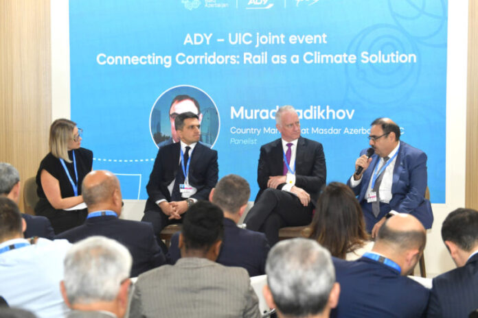 COP29 çərçivəsində “Nəqliyyat dəhlizləri ilə dayanıqlı gələcəyə doğru: İqlim siyasətində dəmir yolları” tədbiri keçirilib