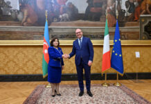 Milli Məclisin sədri İtaliya Deputatlar Palatasının sədri Lorenzo Fontana ilə görüşüb Milli Məclisin sədri Sahibə Qafarova İtaliya Respublikasına rəsmi səfəri çərçivəsində bu ölkənin Deputatlar Palatasının sədri Lorenzo Fontana ilə görüşüb