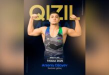 Azərbaycan güləşçisi fransalı rəqibini məğlub edərək Avropa çempionatının qalibi olub Azərbaycan sərbəst güləşçisi Arseniy Djioyev