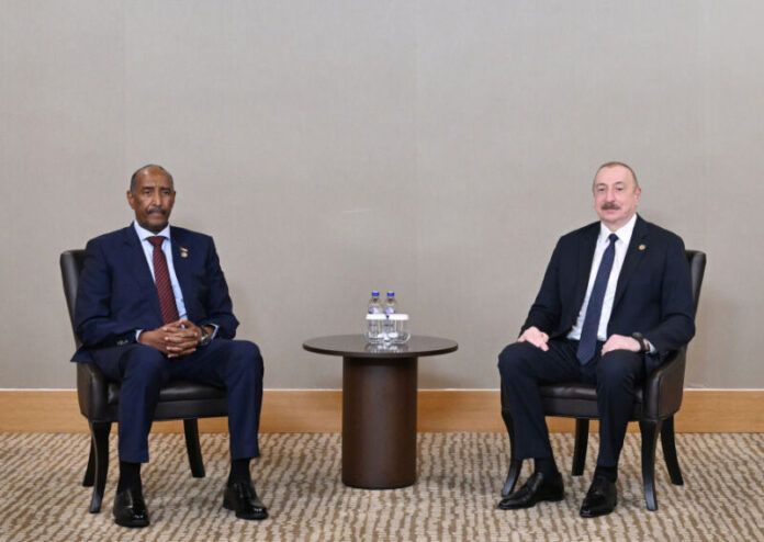 Azərbaycan Respublikasının Prezidenti İlham Əliyevin aprelin 11-də Antalyada Sudan Respublikasının Suveren Keçid Şurasının Sədri Abdel Fattah Al-Burhan Abdelrahman Al-Burhan ilə görüşü