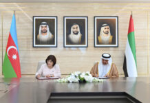 Milli Məclislə BƏƏ Federal Milli Şurası arasında Anlaşma Memorandumu imzalanıb , Azərbaycan Respublikası Milli Məclisi ilə Birləşmiş Ərəb Əmirlikləri Federal Milli Şurası arasında Anlaşma Memorandumunu iki ölkənin parlament sədrləri Sahibə Qafarova və Saqr Qobaş imzalayıblar