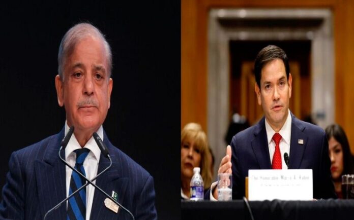 Pakistanın Baş naziri Şahbaz Şərif ABŞ Dövlət katibi Marko Rubio