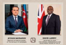 Azərbaycanla Böyük Britaniya arasında qarşılıqlı maraq doğuran məsələlər müzakirə edilib İyunun 17-də Azərbaycan Respublikasının xarici işlər naziri Ceyhun Bayramov ilə Böyük Britaniyanın xarici işlər, ittifaq və inkişaf məsələləri üzrə dövlət katibi Devid Lemmi arasında telefon danışığı baş tutub