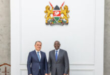 Azərbaycanın xarici işlər naziri Keniya Prezidenti ilə görüşüb İyunun 3-də xarici işlər naziri Ceyhun Bayramov Keniyaya səfəri çərçivəsində bu ölkənin Prezidenti Vilyam Samoei Ruto tərəfindən qəbul edilib
