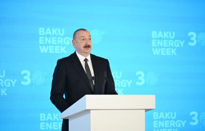 Prezident İlham Əliyev 30-cu “Caspian Oil and Gas”, 13-cü “Caspian Power” sərgilərinin və 30-cu “Baku Energy Forum”un rəsmi açılış mərasimində çıxış edib