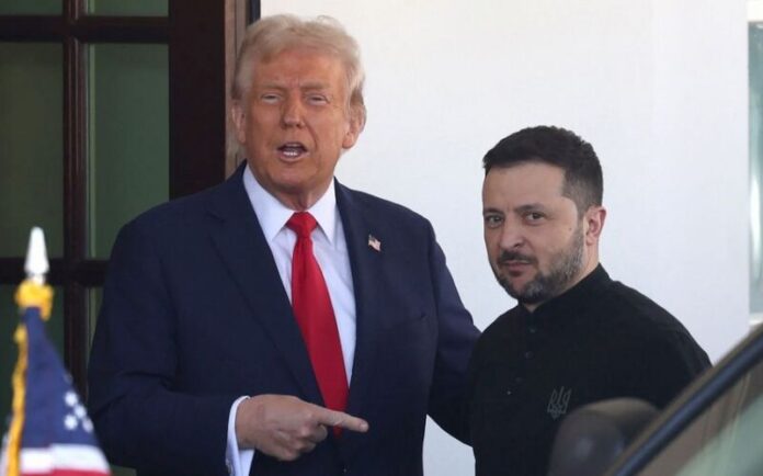 ABŞ Prezidenti Donald Tramp və Ukrayna Prezidenti Volodimir Zelenski