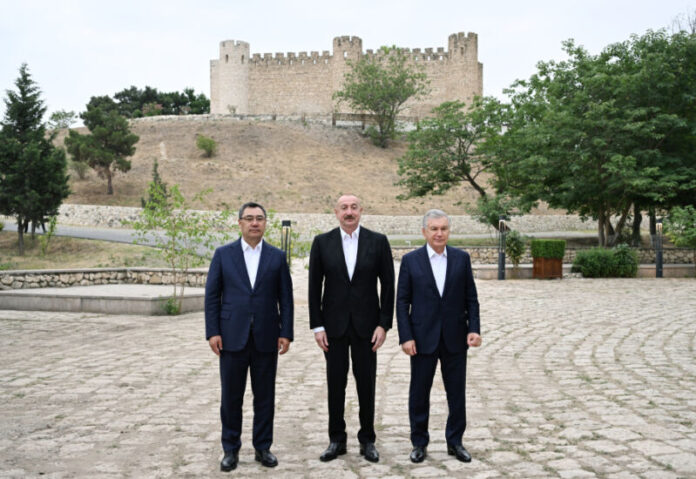 Azərbaycan, Özbəkistan və Qırğızıstan prezidentləri Ağdamda Şahbulaq qalasında