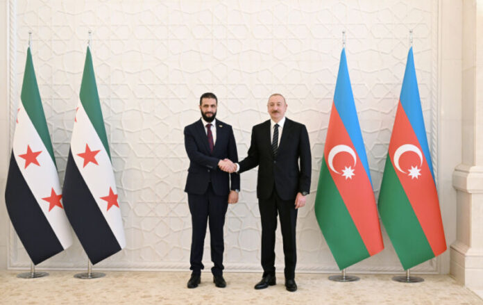 İyulun 12-də Azərbaycan Respublikasının Prezidenti İlham Əliyevin Suriya Ərəb Respublikasının keçid dövrü Prezidenti Əhməd Əl Şaraa ilə geniş tərkibdə görüşü
