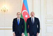 Prezident İlham Əliyev İsrailin Azərbaycanda yeni təyin olunmuş səfirinin etimadnaməsini qəbul edib Azərbaycan Respublikasının Prezidenti İlham Əliyev avqustun 18-də İsrail Dövlətinin ölkəmizdə yeni təyin olunmuş fövqəladə və səlahiyyətli səfiri Ronen Krauszun etimadnaməsini qəbul edib