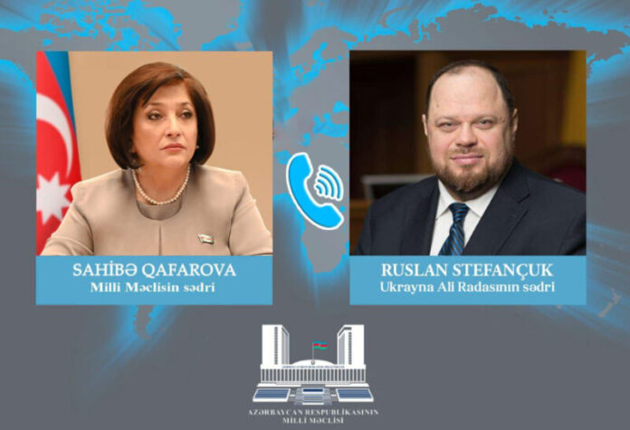 Milli Məclisin sədri Sahibə Qafarova ilə Ukrayna Ali Radasının sədri Ruslan Stefançuk arasında telefon danışığı baş tutub