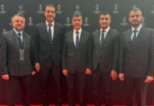 Çempionlar Liqası: “Qarabağ”ı püşkatma mərasimində təmsil edən nümayəndə heyəti müəyyənləşib Ağdam təmsilçisinin vitse-prezidenti Fevzihan Aras, baş direktor və idarə heyətinin üzvü Emrah Çelikel, idarə heyətinin üzvü Asif Əsgərov, əməliyyatlar departamenti rəhbəri Fərid Ağayev, komunikasiya departmentinin rəhbəri Anar Hacıyev
