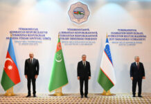 Türkmənbaşı şəhərində Türkmənistan, Azərbaycan və Özbəkistan arasında yüksəksəviyyəli görüş keçirilib Türkmənbaşı şəhərində Türkmənistan, Azərbaycan və Özbəkistan arasında yüksəksəviyyəli görüş keçirilib