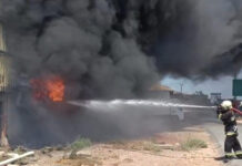 “Sədərək” ticarət mərkəzində baş vermiş yanğınla mübarizə tədbirləri davam etdirilir yanğın