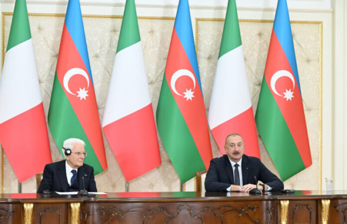 Azərbaycan və İtaliya prezidentləri mətbuata bəyanatlarla çıxış ediblər