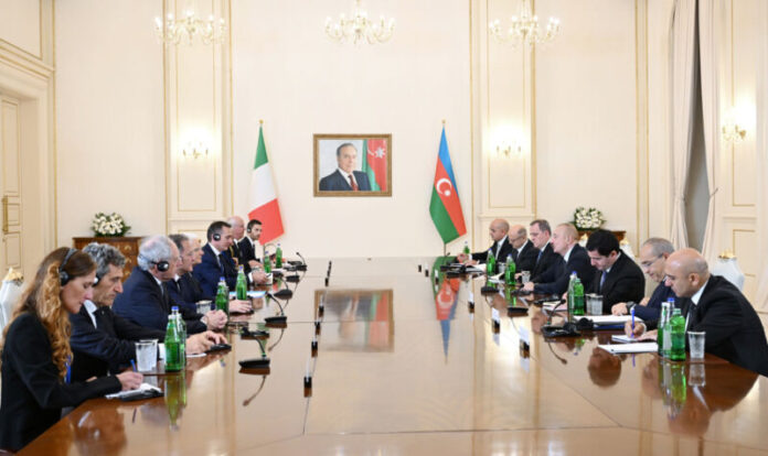 Azərbaycan Prezidenti İlham Əliyevin İtaliya Prezidenti Sercio Mattarella ilə geniş tərkibdə görüşü olub