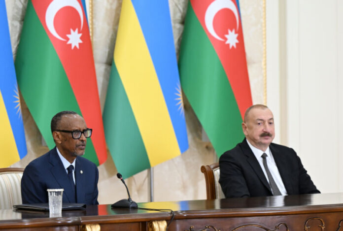 Azərbaycan ilə Ruanda arasında imzalanmış sənədlər mübadilə olunub, sonra prezidentlər mətbuata bəyanatlarla çıxış ediblər