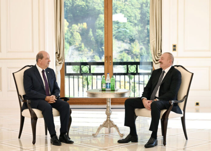 Azərbaycan Respublikasının Prezidenti İlham Əliyev oktyabrın 6-da Qəbələdə Şimali Kipr Türk Cümhuriyyətinin Prezidenti Ersin Tatar ilə görüşüb