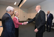 Kopenhagendə Prezident İlham Əliyevin Avropa İttifaqı Şurasının Prezidenti və Avropa Komissiyasının Prezidenti ilə görüşü olub Azərbaycan Respublikasının Prezidenti İlham Əliyevin oktyabrın 2-də Kopenhagendə Avropa İttifaqı Şurasının Prezidenti Antonio Koşta və Avropa Komissiyasının Prezidenti Ursula Fon der Lyayen ilə görüşü olub