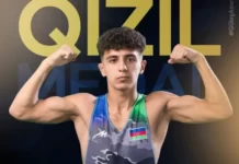 Azərbaycanın sərbəst güləşçisi III MDB Oyunlarında qızıl medal qazanıb Rəvan Həsənzadə