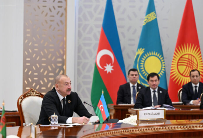 Prezident İlham Əliyev Mərkəzi Asiya Dövlət Başçılarının 7-ci Məşvərət Görüşündə çıxışı Prezident İlham Əliyev Mərkəzi Asiya Dövlət Başçılarının 7-ci Məşvərət Görüşündə çıxışı