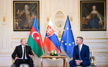 Azərbaycan Prezidenti İlham Əliyevin Slovakiya Prezidenti ilə təkbətək görüşü olub Dekabrın 8-də Bratislavada Azərbaycan Respublikasının Prezidenti İlham Əliyevin Slovakiya Respublikasının Prezidenti Peter Pelleqrini ilə təkbətək görüşü olub