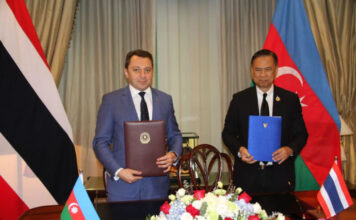 Azərbaycan və Tailand XİN-ləri arasında ilk siyasi məsləhətləşmələr keçirilib Azərbaycan nümayəndə heyətinə xarici işlər nazirinin müavini Elnur Məmmədov, Tailand nümayəndə heyətinə xarici işlər nazirinin müavini Vijavat İsarabhakdi