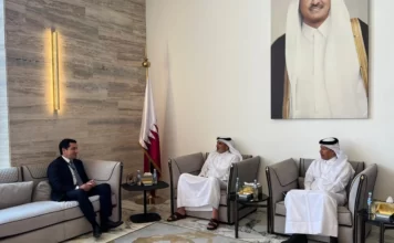 Hikmət Hacıyev Qətər Əmirinin milli təhlükəsizlik üzrə müşaviri ilə görüşüb Azərbaycan Prezidentinin köməkçisi - Prezident Administrasiyasının xarici siyasət məsələləri şöbəsinin müdiri Hikmət Hacıyev Qətər Əmirinin milli təhlükəsizlik üzrə müşaviri, Məhəmməd bin Əhməd əl-Misnəd ilə görüşüb