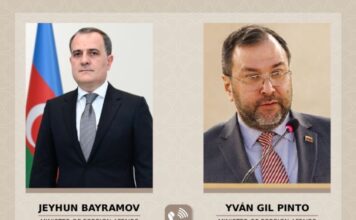Azərbaycanın və Venesuelanın xarici işləri nazirləri arasında telefon danışığı olub Yanvarın 13-də xarici işlər naziri Ceyhun Bayramov ilə Venesuelanın xarici işlər üzrə xalq hakimiyyəti naziri İvan Xil Pinto arasında telefon danışığı olub