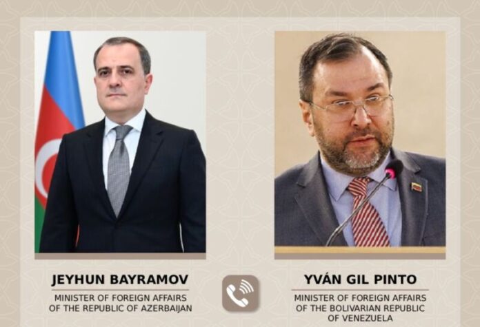 Yanvarın 13-də xarici işlər naziri Ceyhun Bayramov ilə Venesuelanın xarici işlər üzrə xalq hakimiyyəti naziri İvan Xil Pinto arasında telefon danışığı olub