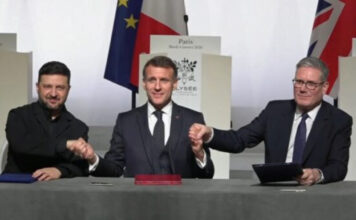 Ukrayna, Fransa və Britaniya çoxmillətli qüvvələrin yerləşdirilməsinə dair Niyyət Bəyannaməsini imzalayıblar Ukrayna, Fransa və Britaniya çoxmillətli qüvvələrin yerləşdirilməsinə dair Niyyət Bəyannaməsini imzalayıblar