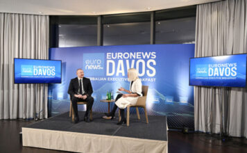 Prezident İlham Əliyev Davosda “Euronews” televiziyasına müsahibə verib Prezident İlham Əliyev Davosda “Euronews” televiziyasına müsahibə verib