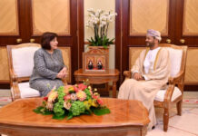 Omanın xarici işlər naziri: Azərbaycanın strateji coğrafi mövqeyi logistika sahəsində geniş imkanlar yaradır Milli Məclisin sədri Sahibə Qafarova Oman Sultanlığına rəsmi səfəri çərçivəsində bu ölkənin xarici işlər naziri Bədr əl-Busaidi ilə görüşüb