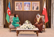 Milli Məclisin sədri Bəhreyn Krallığı Şura Məclisinin sədri ilə görüşüb Milli Məclisin sədri Sahibə Qafarova Bəhreyn Krallığına rəsmi səfəri çərçivəsində yanvarın 25-də bu ölkənin Şura Məclisinin sədri Əli bin Saleh Al Salehlə görüşüb