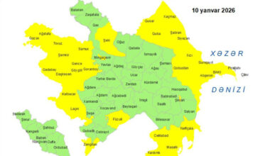 Küləkli hava şəraiti ilə bağlı sarı xəbərdarlıq verilib sarı xəbərdarlıq