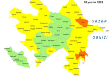 Küləkli hava şəraiti ilə bağlı sarı və narıncı xəbərdarlıq verilib Küləkli hava şəraiti ilə bağlı sarı və narıncı xəbərdarlıq