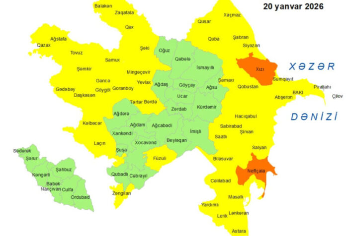 Küləkli hava şəraiti ilə bağlı sarı və narıncı xəbərdarlıq