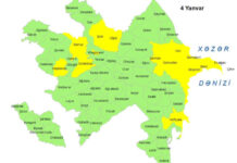 Küləkli hava şəraiti ilə bağlı sarı xəbərdarlıq verilib sarı xəbərdarlıq