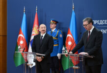 Azərbaycan Prezidenti İlham Əliyev və Serbiya Prezidenti Aleksandar Vuçiç mətbuata bəyanatlarla çıxış ediblər Azərbaycan Prezidenti İlham Əliyev və Serbiya Prezidenti Aleksandar Vuçiç mətbuata bəyanatlarla çıxış ediblər