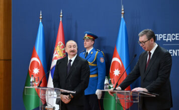 Azərbaycan Prezidenti İlham Əliyev və Serbiya Prezidenti Aleksandar Vuçiç mətbuata bəyanatlarla çıxış ediblər Azərbaycan Prezidenti İlham Əliyev və Serbiya Prezidenti Aleksandar Vuçiç mətbuata bəyanatlarla çıxış ediblər