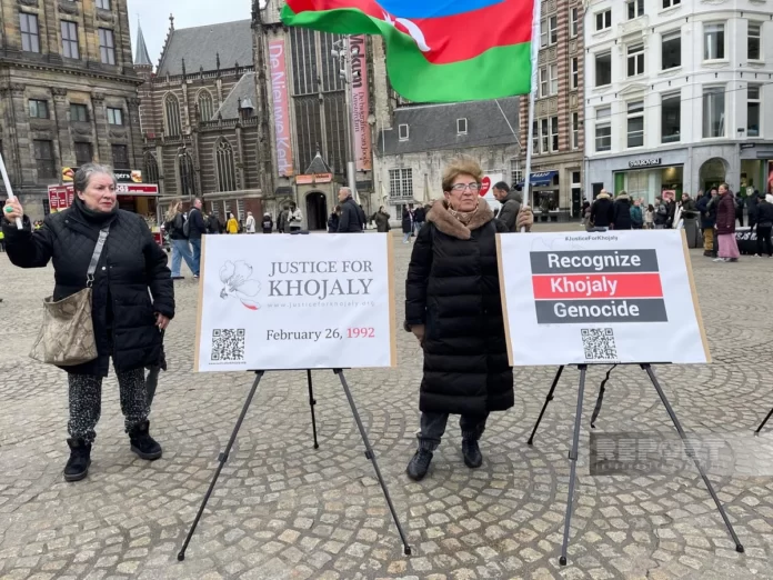 Amsterdamın mərkəzi meydanında "Xocalıya ədalət" aksiyası keçirilib Amsterdamın mərkəzi meydanında "Xocalıya ədalət" aksiyası keçirilib
