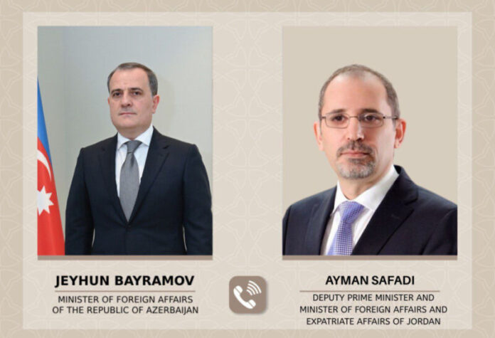 Azərbaycanın xarici işlər naziri Ceyhun Bayramov ilə İordaniya Haşimilər Krallığının Baş nazirinin müavini, xarici işlər naziri Ayman Əl-Səfadi arasında telefon danışığı aparılıb Azərbaycanın xarici işlər naziri Ceyhun Bayramov ilə İordaniya Haşimilər Krallığının Baş nazirinin müavini, xarici işlər naziri Ayman Əl-Səfadi arasında telefon danışığı aparılıb