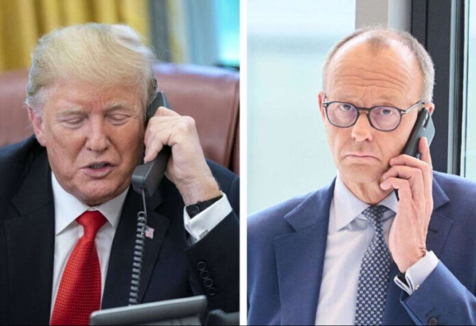Almaniya Kansleri Fridrix Merts ilə ABŞ Prezidenti Donald Tramp