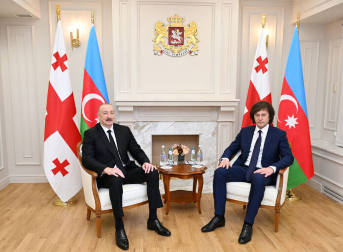 Prezident İlham Əliyevin Gürcüstanın Baş naziri İrakli Kobaxidze ilə təkbətək görüşü