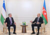 Prezident İlham Əliyev Özbəkistan Prezidenti ilə görüşüb Azərbaycan Respublikasının Prezidenti İlham Əliyev Özbəkistan Respublikasının Prezidenti Şavkat Mirziyoyev ilə görüşüb